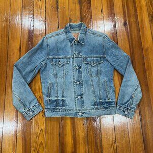 Levi's Slim Trucker Jacket Denim Jean Jacket Blue 70516 Men's Size Medium